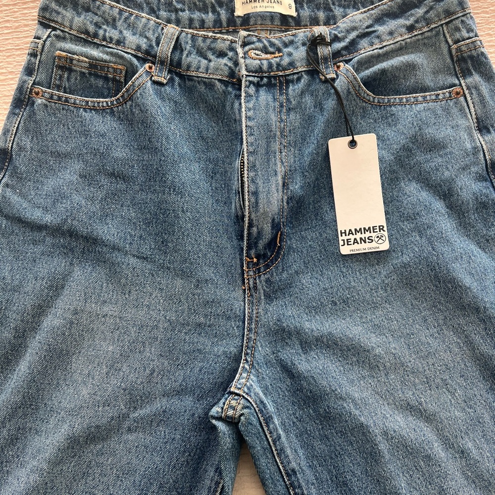 Vintage Wash Blue Wide Leg Flare Jeans